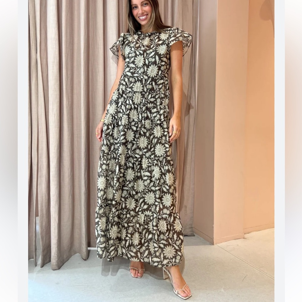 Sir the label Xanita Cap Sleeve Maxi Dress In Xanita Print